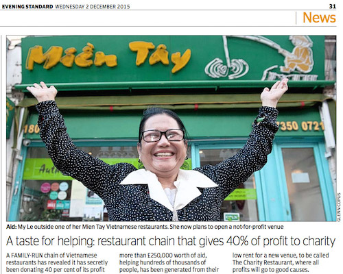 News at Mien Tay restaurant